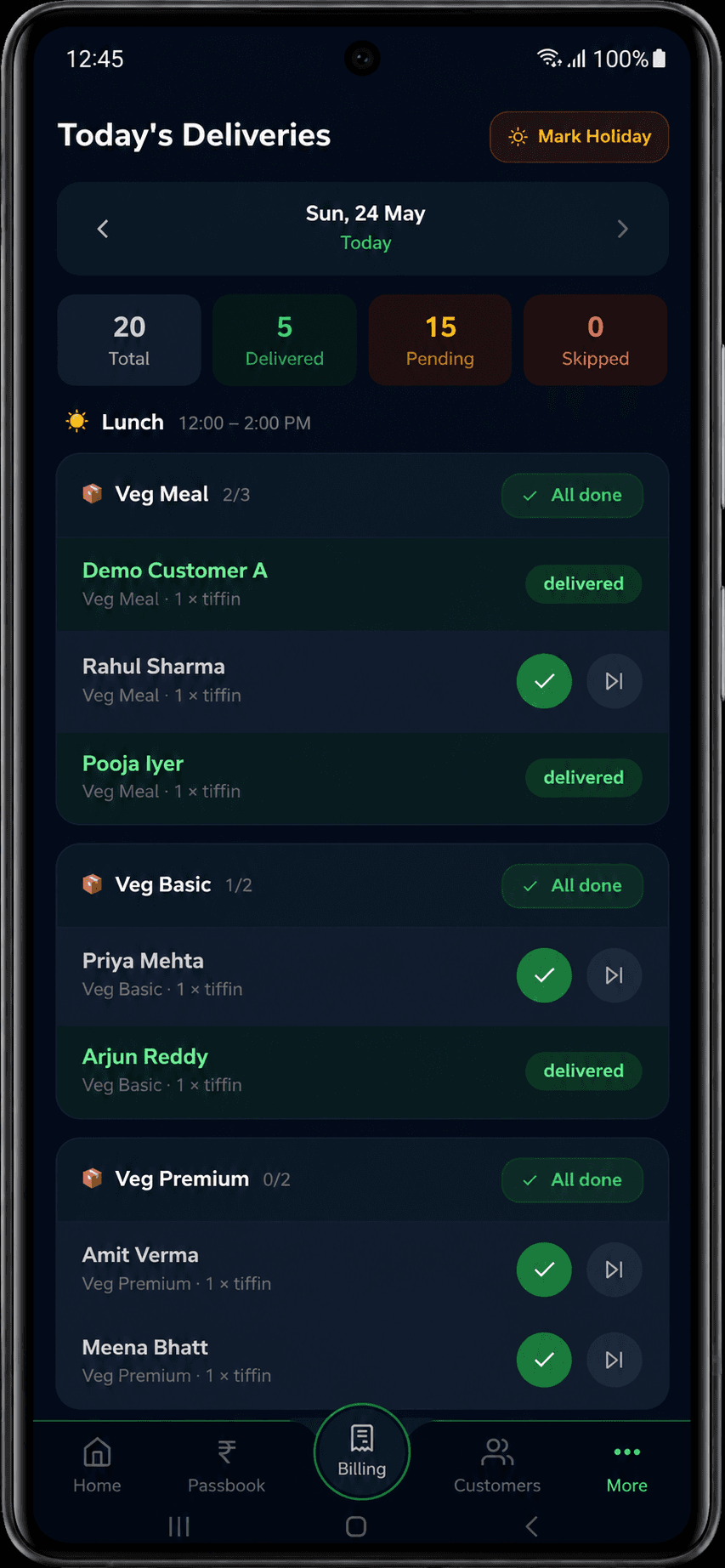 Run daily deliveries